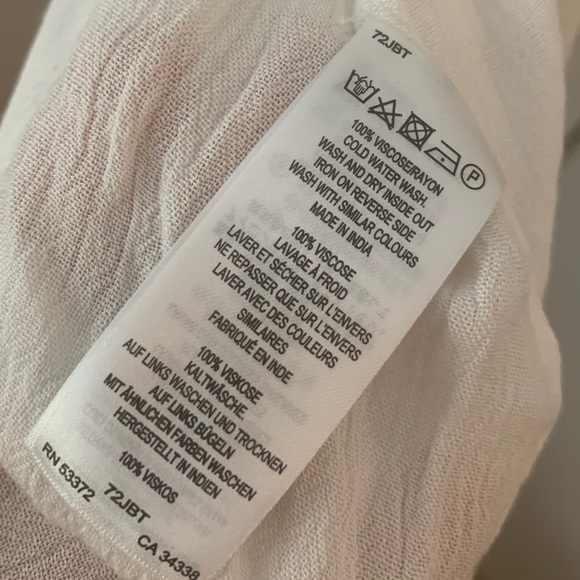 French Connection White Flowy Smocked Avea Shirt - Picture 5 of 11